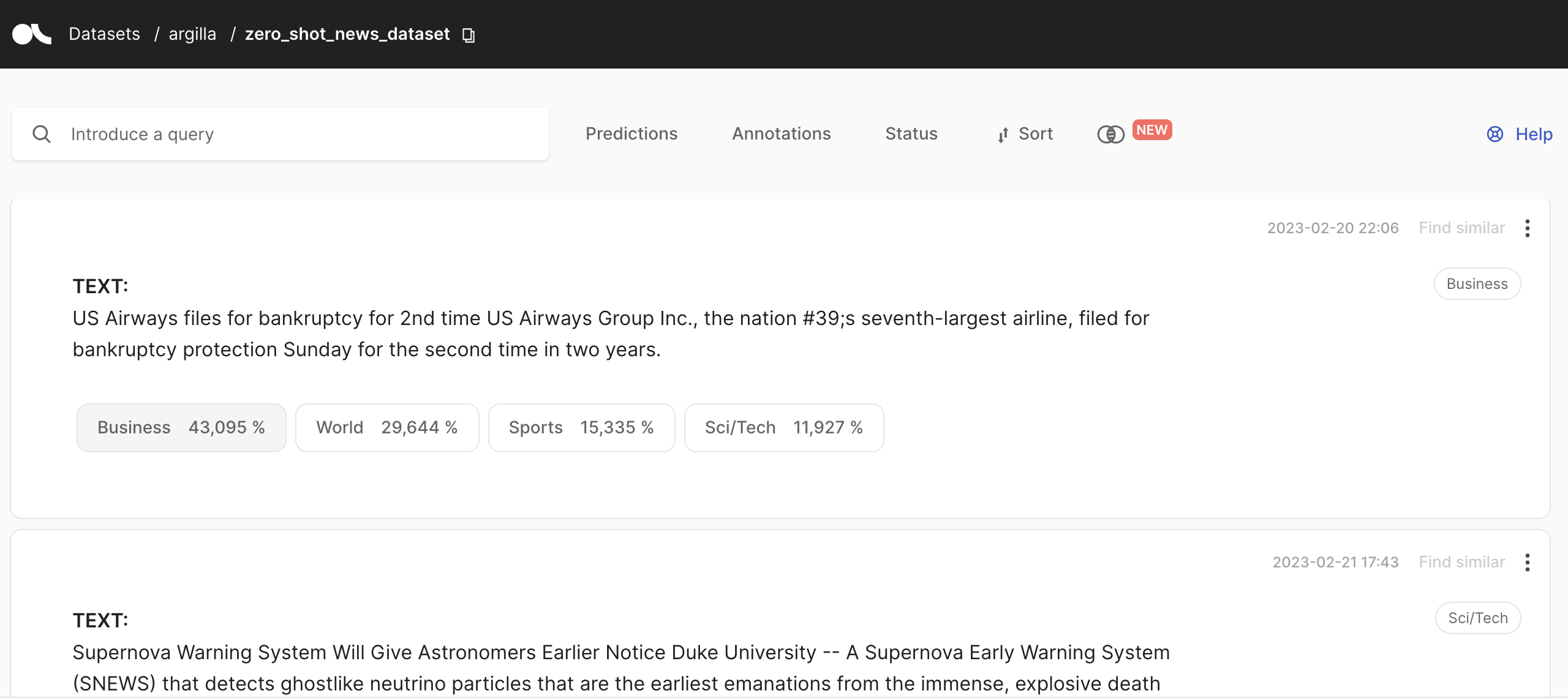 Model comparison demo