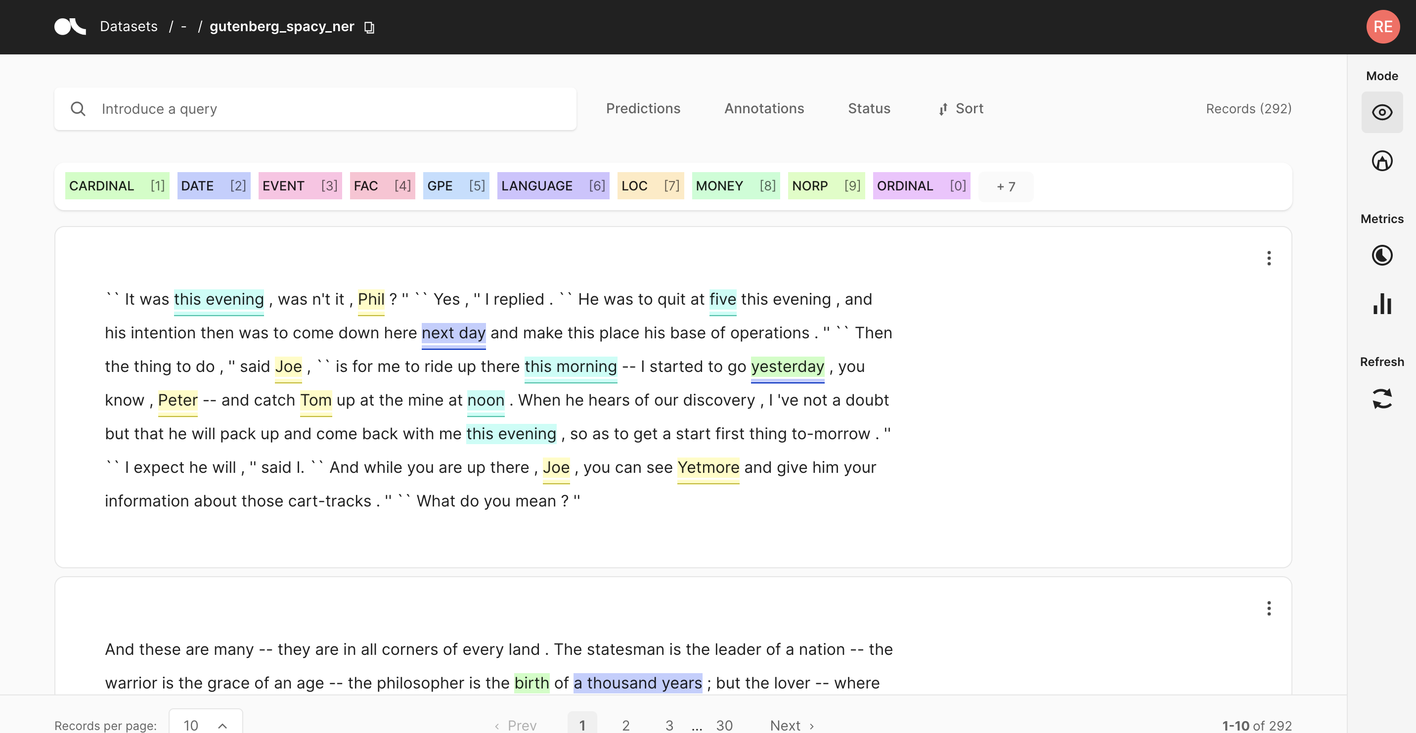 labelling-tokenclassification-spacy-pretrained
