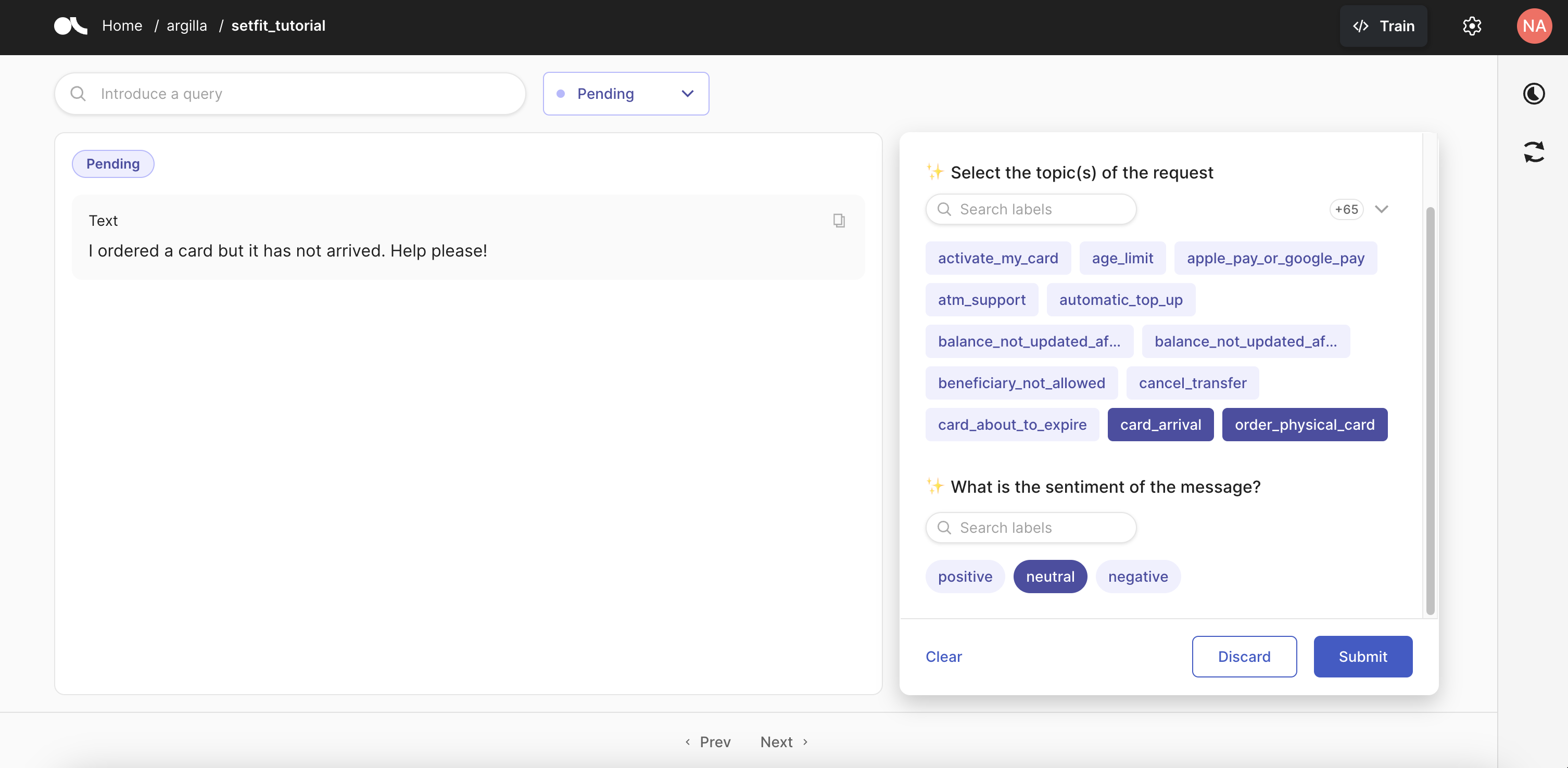 Feedback Task dataset with suggestions made using SetFit